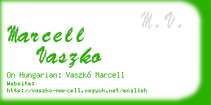 marcell vaszko business card